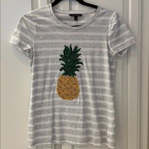 Sequin pineapple t shirt